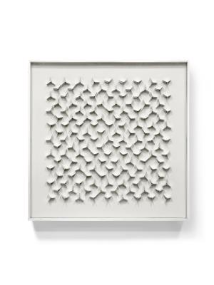 Reflective Y-Slat on White by Gerhard Graevenitz - Auction record, sale price, and art valuation. Compare with similar artists and explore comparable artworks.