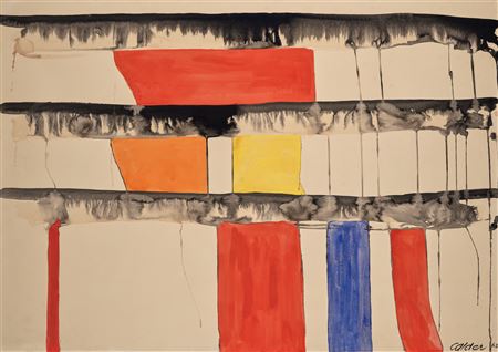 Red Squares, Black Bars