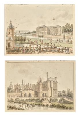 Vue du château Danizy et Vue du château de Pinon