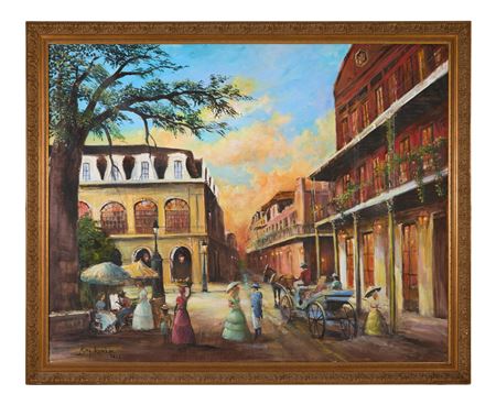 French Quarter Scene at the Turn of the 20th Century
