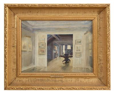 Interior View of a Home with Paintings