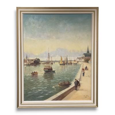 Saint Gilles Croix de Vie, animation in the port, 1894 by Pol Noel - Auction record, sale price, and art valuation. Compare with similar artists and explore comparable artworks.