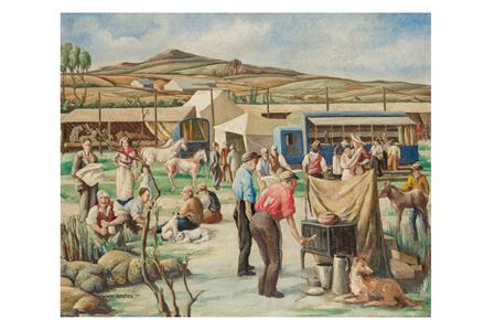 Travelling Zoo by Alixe Jean Shearer Armstrong - Auction record, sale price, and art valuation. Compare with similar artists and explore comparable artworks.