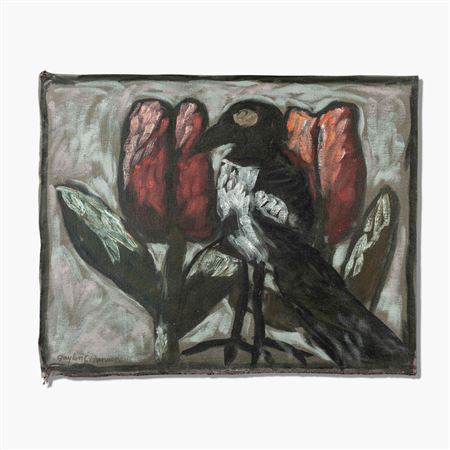 "Bird and Two Tulips"