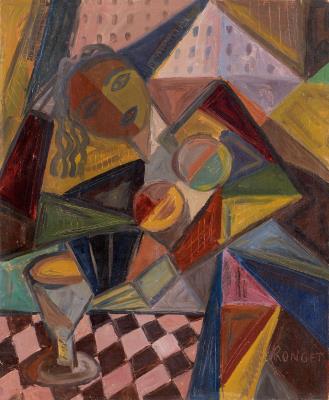 Cubist composition by Elisabeth Boehm Ronget - Auction record, sale price, and art valuation. Compare with similar artists and explore comparable artworks.