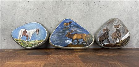 Wildlife Painted Stones (3)