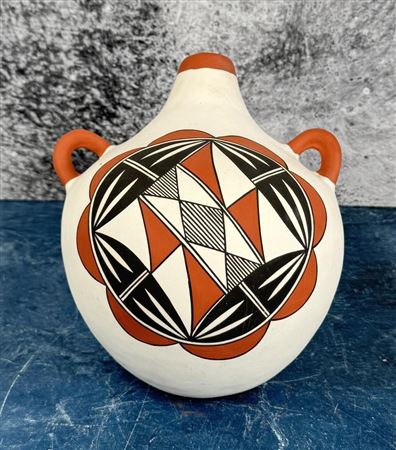 Acoma Pueblo Indian Pot Canteen