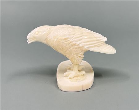 Alaskan Eskimo Inuit Carved Eagle