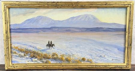 Riders Near Spanish Peaks by William E (Bill) Johnson - Auction record, sale price, and art valuation. Compare with similar artists and explore comparable artworks.
