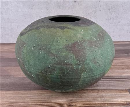 Raku Studio Pottery Vase