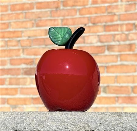 Art Glass Apple Paperweight