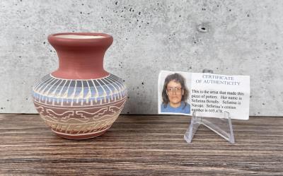 Sgraffito Pot Vase