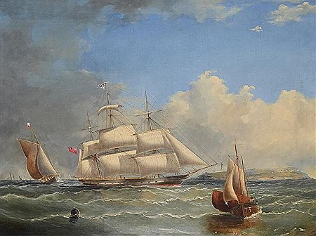 'THE ANCHORA AND OTHER VESSELS OFF A HEADLAND' by George Alexander Napier - Auction record, sale price, and art valuation. Compare with similar artists and explore comparable artworks.