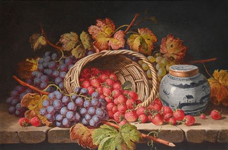 STILL LIFE WITH A BASKET OF STRAWBERRIES