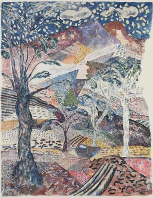 Trees in a Mountain Landscape