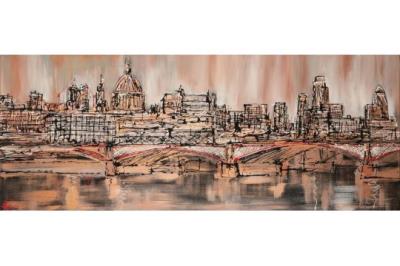 London cityscape by Paul Kenton - Auction record, sale price, and art valuation. Compare with similar artists and explore comparable artworks.