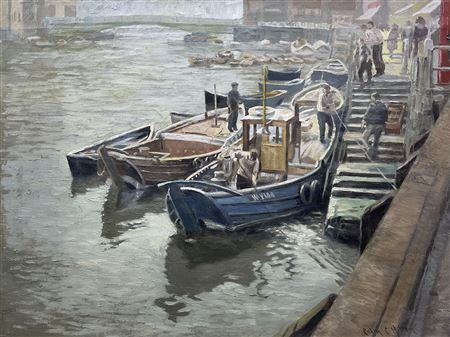 'In Whitby Harbour' by Colin Cough Hilton - Auction record, sale price, and art valuation. Compare with similar artists and explore comparable artworks.
