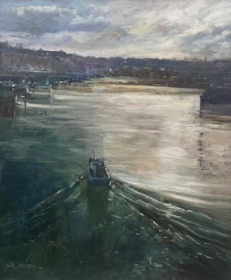 Coming into Whitby at Dusk by Michelle Saunders - Auction record, sale price, and art valuation. Compare with similar artists and explore comparable artworks.