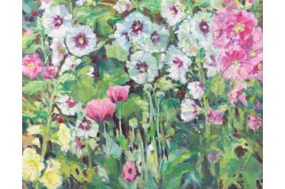 Hollyhocks
