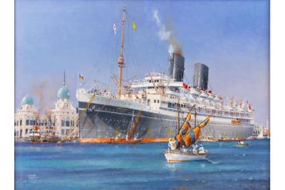 RMS Mooltan in the Dock by Colin Verity - Auction record, sale price, and art valuation. Compare with similar artists and explore comparable artworks.