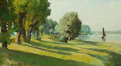 Landscape, riverside, 1900