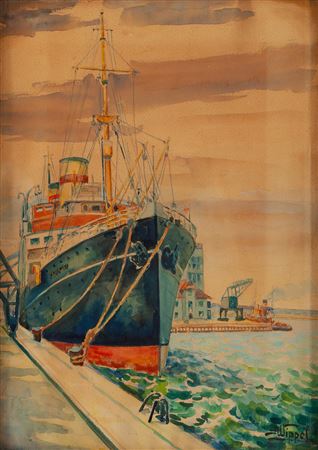 In the harbor by Antoni Wippel - Auction record, sale price, and art valuation. Compare with similar artists and explore comparable artworks.