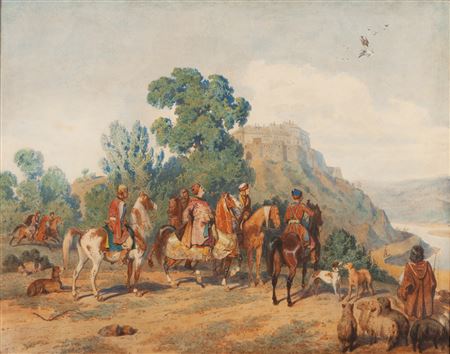 "Hunting with a Falcon" (Hunting of Jan III Sobieski with a Falcon), 1859