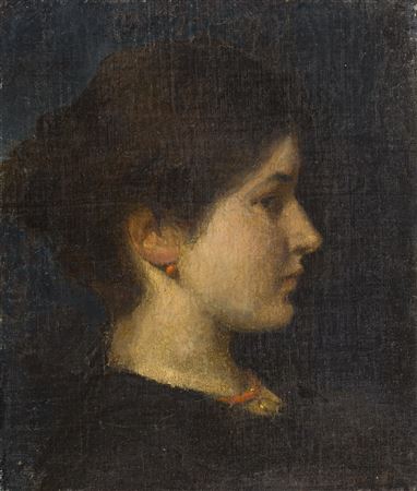 Portrait of a brunette in profile, 1890