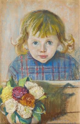 Girl with Flowers