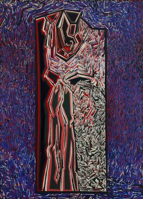 Sample artwork by Andrzej Fogtt (Born 1950), known for monumental painting compositions and sculptures, use of magnetic fields in painting, bright and colorful nudes and landscapes - View similar artists and auction records