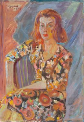 Woman wearing a flowered skirt by Czeslav Rzepinski - Auction record, sale price, and art valuation. Compare with similar artists and explore comparable artworks.