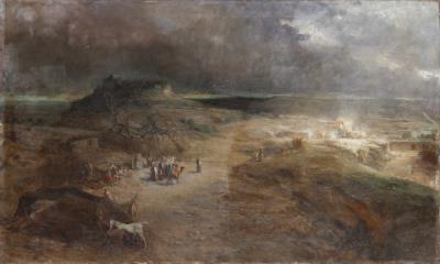 Sample artwork by Jan Styka (1858 - 1925), known for large scale history and battle scene painting, portraits, panoramas - View similar artists and auction records