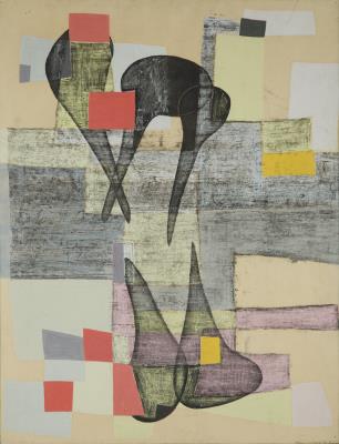 Sample artwork by Maria Jarema (1908 - 1958), known for abstract geometric tempera painting and bronze sculpture, set design, monotypes - View similar artists and auction records