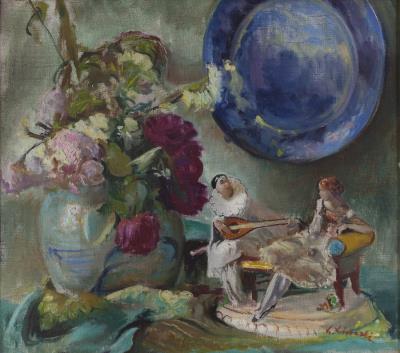 Still life with a Harlequin and a Doll by Ludwik Lisowski - Auction record, sale price, and art valuation. Compare with similar artists and explore comparable artworks.