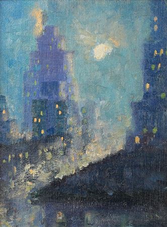 "West 57th, New York - Night, 1928"