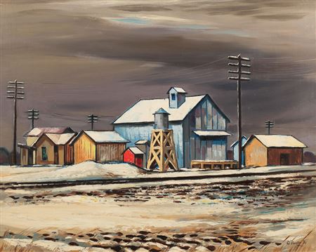 "Country Siding in Winter, 1954"
