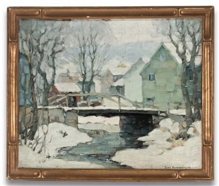 Untitled (New England Village in Snow)