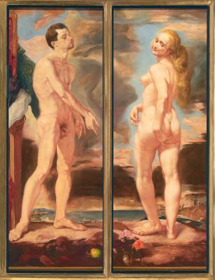Adam und Eva. Diptychon.