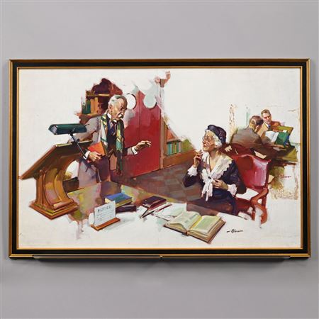 "Meeting in the Library."