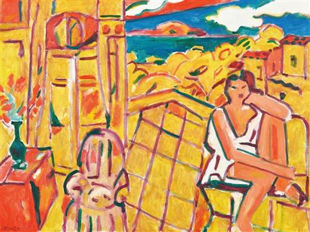 Seated Woman on the Terrace