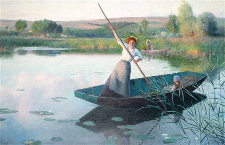 The Ferry at Longpré by Frank (Francis) Crawford Penfold - Auction record, sale price, and art valuation. Compare with similar artists and explore comparable artworks.
