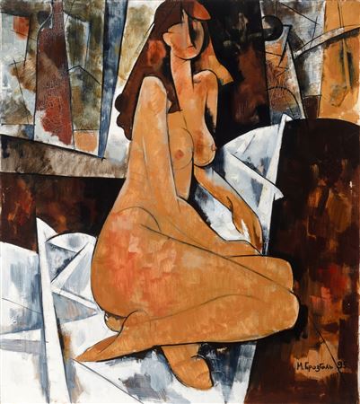 Seated Nude (Left Wing of a Triptych)