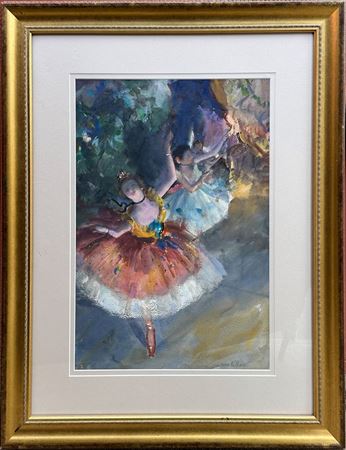 Ballerinas in Red, White, and Gold