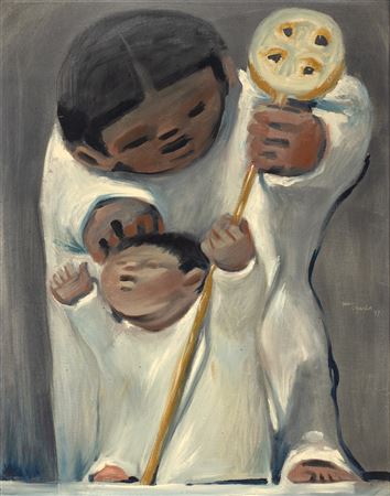 Preparing for Dance of Pastoras. The Staff, 1937