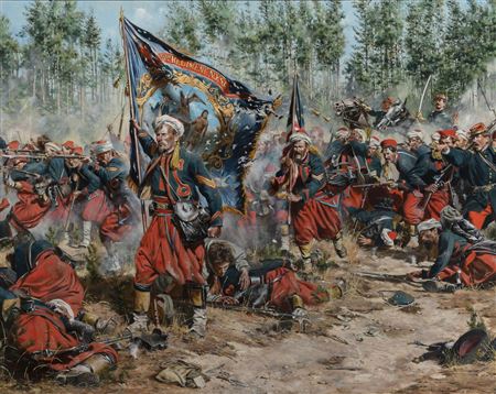 The Red Devils of the 5th New York, Duryée's Zouaves Stand Firm in the Face of Confederate Assault at Gaine's Mill, June 27, 1862, 1991