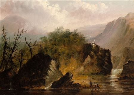 Fishermen in a Landscape, 1839
