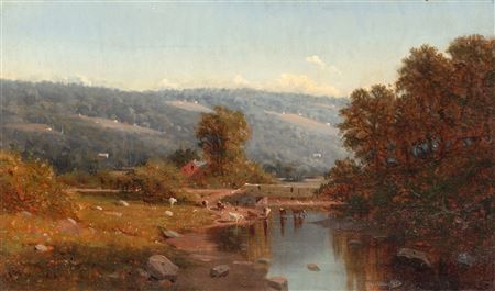 Cows Watering Near the River's Edge
