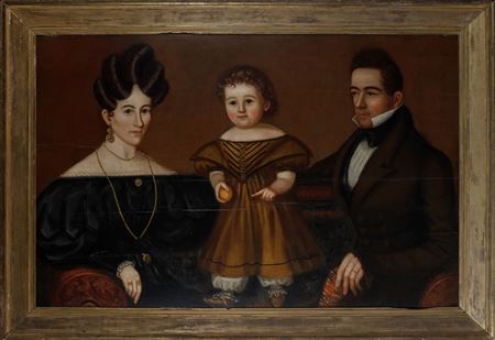 A Triple Portrait of the Bender Family of Portsmouth, New Hampshire, circa 1831