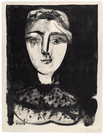 TÊTE DE JEUNE FEMME (BLOCH 458; MOURLOT 106)