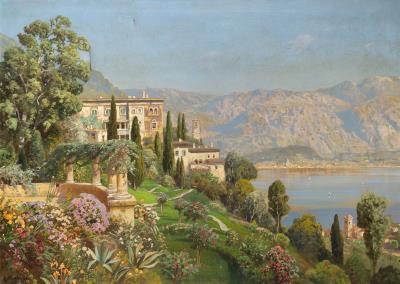 Villas on the edge of Lake Como